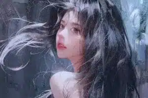 长发女孩 粉裙 风 唯美 4K高清动漫壁纸