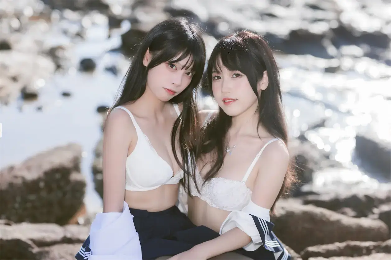 不呆猫 – 海边双人JK