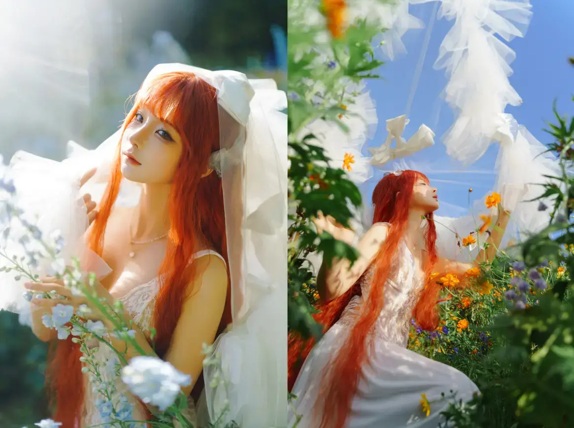 蠢沫沫 – 《花丛婚纱》